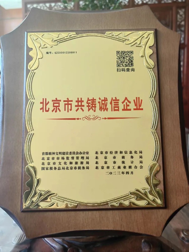 大龍建設(shè)集團(tuán)榮獲2022年度“北京市共鑄誠(chéng)信企業(yè)”